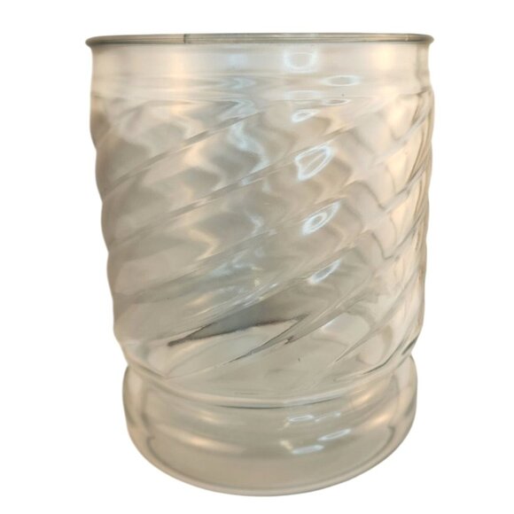 Large Swirled Glass Vase - Cylindrical Shape For Terrarium Or DIY Decor - Picture 3 of 11